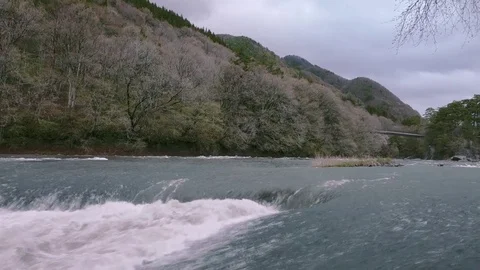 Fukiware falls in summer time. Gunma prefecture, Japan Stock Footage 80179447