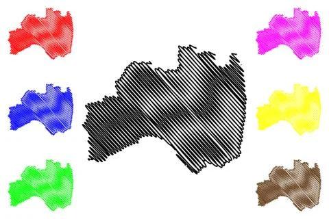 Fukushima Prefecture map vector.... Stock Illustration