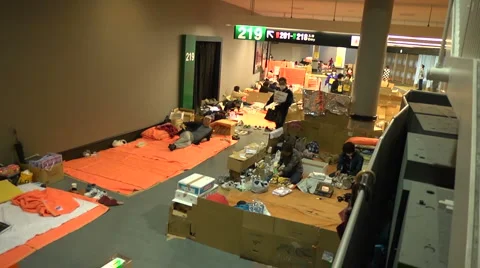 Fukushima Refugees Stock Footage 2456367