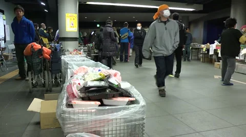 Fukushima Refugees Stock Footage 2457614