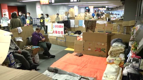Fukushima Refugees Stock Footage 2458685