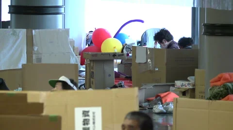 Fukushima Refugees Stock Footage 2460770