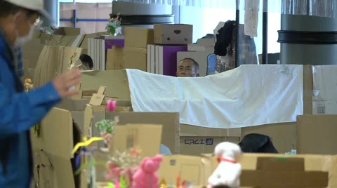 Fukushima Refugees Stock Footage 2461158