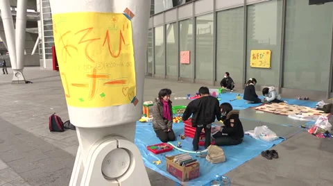 Fukushima Refugees Stock Footage 2464801