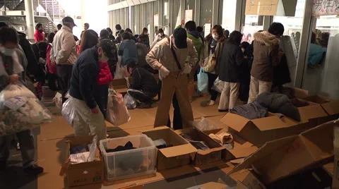 Fukushima Refugees Stock Footage 2466860