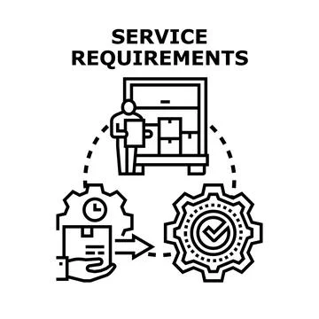 Fulfilling service requirements process delivering quality product Stock-Illustration