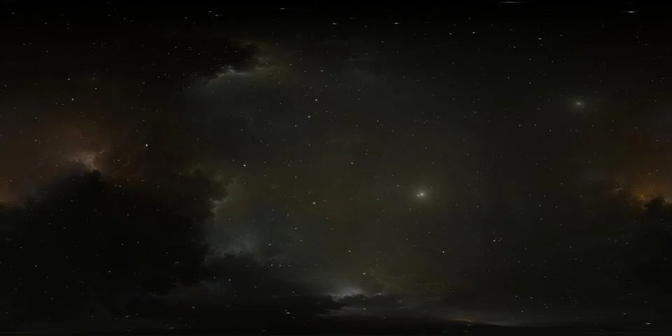 Full 360 degree space background. Equirectangular projection, environment map 库存插图
