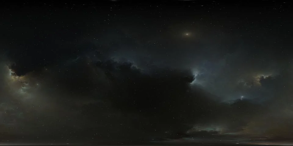 Full 360 degree space background. Equirectangular projection, environment map 库存插图