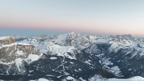Full 360° Panorama Over Passo Sella Stock Footage 321137829