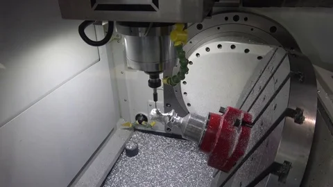 Full 5-axis Spinner machine Stock Footage 76877797