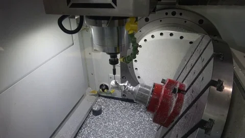 Full 5-axis Spinner machine Stock Footage 77581603