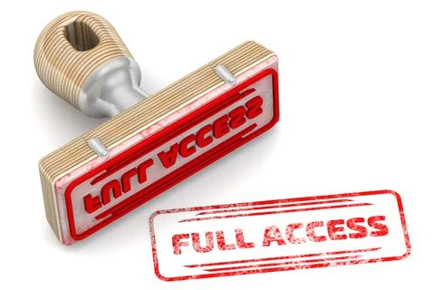Full access. The stamp and an imprint Ilustração Stock