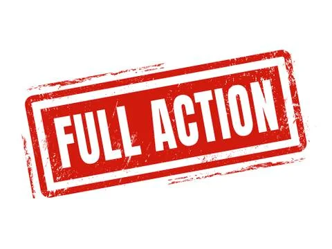 Full action red stamp style Stock-Illustration