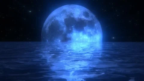 Full and New moon phases on a starry sky  Stock-Footage 268577797