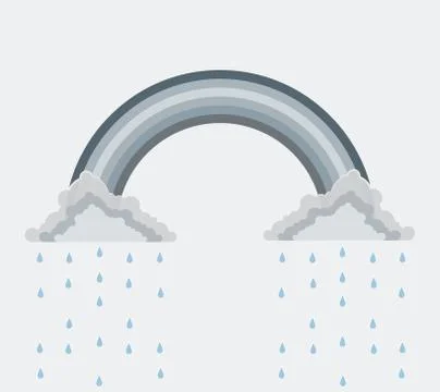 Full-Arc Gray Rainbow Illustrazione stock