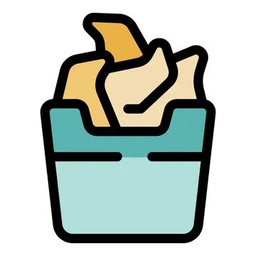 Full archive box with paper documents overflowing representing data storage Stock Illustration