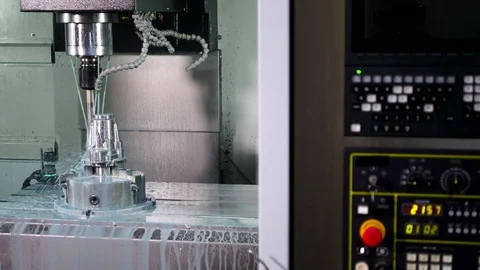 Full automatic CNC milling machine for mold making and easy to operate control  Stock Footage 104159226