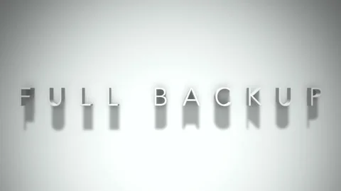 Full backup 3D title animation with shadows on a white background Stock Footage 297017908
