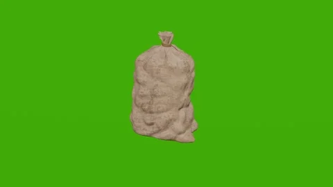 A full bag of vegetables rotates on a green screen Stock Footage 279077882
