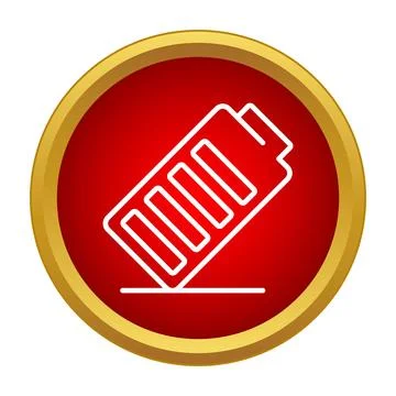 Full battery charging power level indicator icon Stock Illustration
