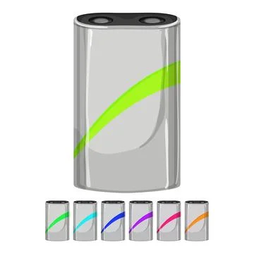 Full battery energy cartoon vector graphic Illustrazione stock