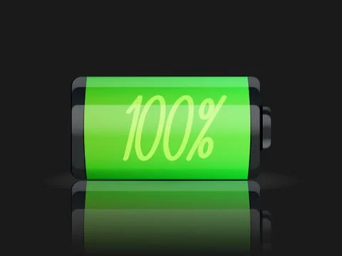Full battery indicator. Stock Illustration