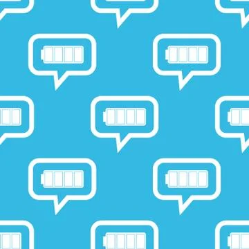 Full battery message pattern Illustrazione stock