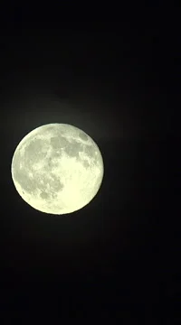 Full Blue Moon over mountains Aug 2015 fast vertical HD 02 Stock Footage 56035754