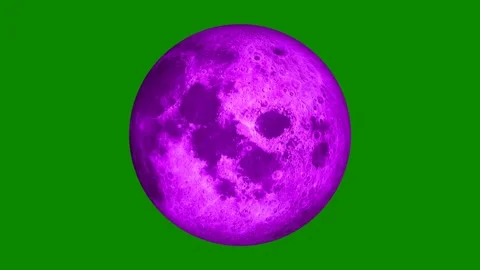 Full blue moon Rotation or spinning Stock Footage 131408562