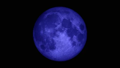 Full blue moon spinning 스톡 동영상 138886885