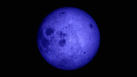 Full blue moon spinning 스톡 동영상 138983651