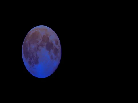 Full Blue Moon - time-lapse, motion Stock-Footage 74159156
