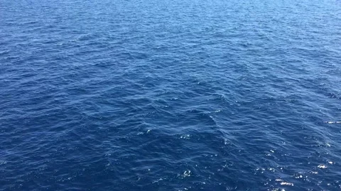 Full blue sea from the boat Stock Footage