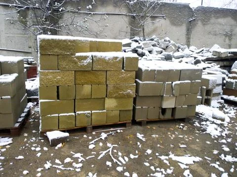 Full-bodied ordinary hyperpressed bricks Foto stock