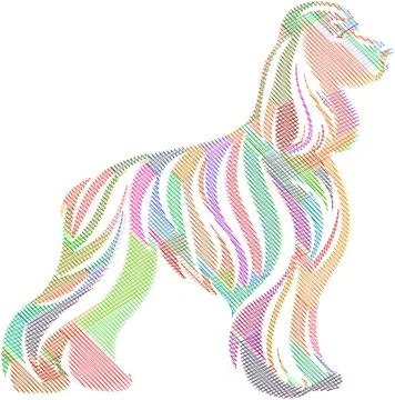 Full Body American Cocker Spaniel Scribble Style Illustration Stock Illustration