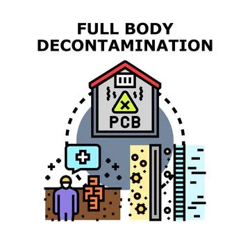 Full body decontamination for hazardous material exposure prevention Stock Illustration