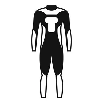 Full body diving suit icon showing water sports protection Stock Illustration