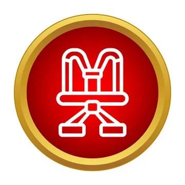 Full body safety harness for fall protection icon Stock Illustration