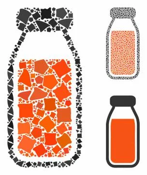 Full bottle Composition Icon of Tremulant Elements イラスト素材