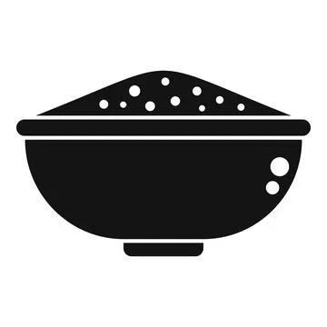 Full bowl of flour for baking bread and cooking Stock Illustration