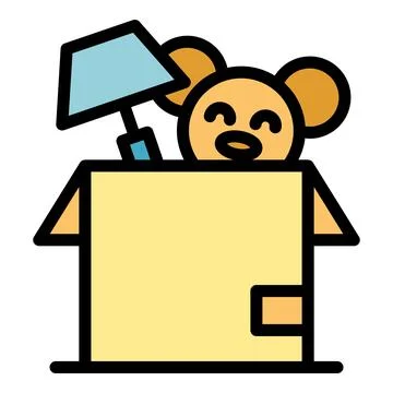 Full box toy icon vector flat Illustrazione stock