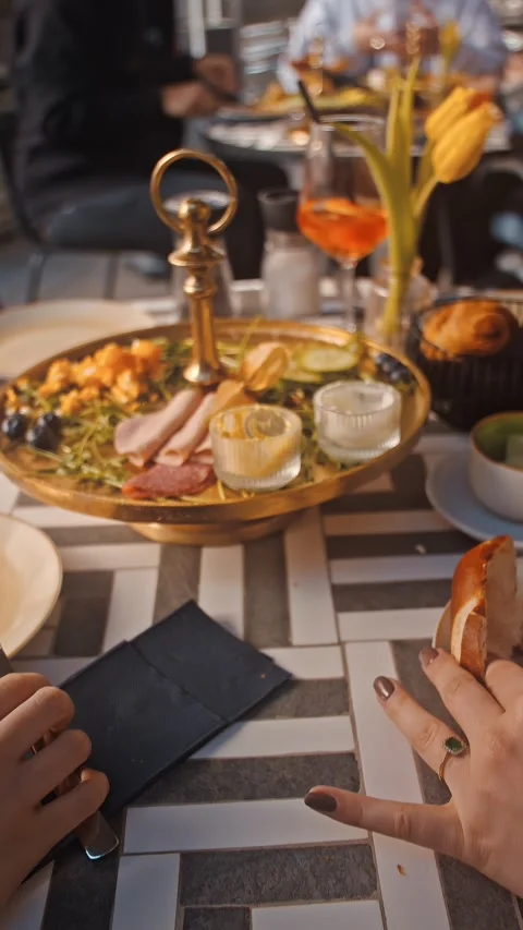 Full Breakfast Plate with Eggs and Sides in Morning Light Stock Footage 334603461
