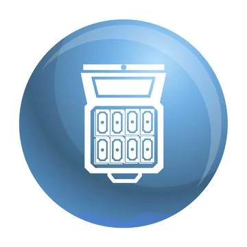 Full bribery money case icon, simple style Stock Illustration