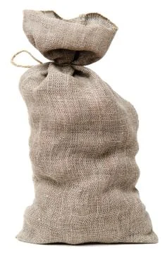 Full burlap sack Stock Photos
