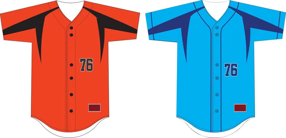 Full Button Jersey Modified Raglan Sleeves Vectors Stock Illustration