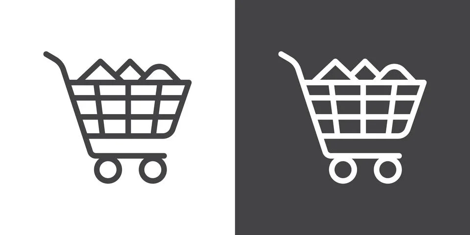 Full cart icon Stock Illustration