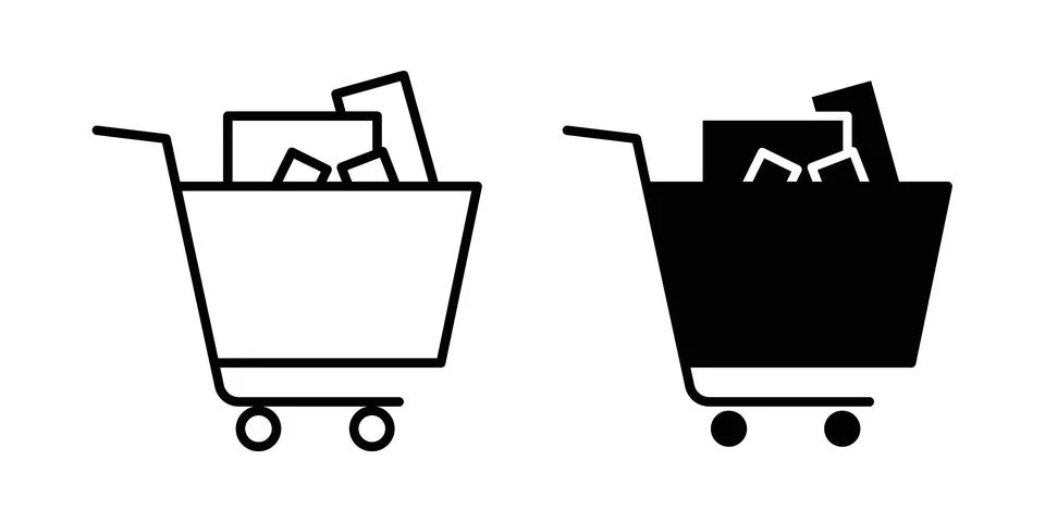 Full cart icon vector design illustrations Stock Illustration
