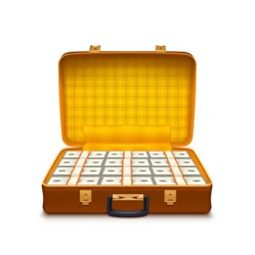 Full case of money Stock Illustration