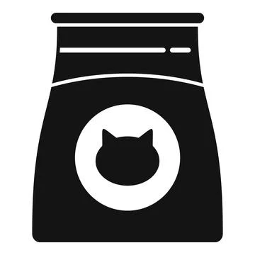 Full cat pack icon simple vector. Dry feed Stock-Illustration