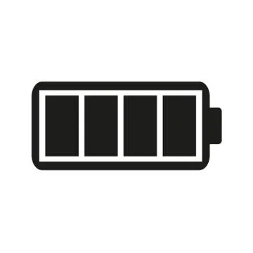 Full charge flat icon on a white background Illustrazione stock